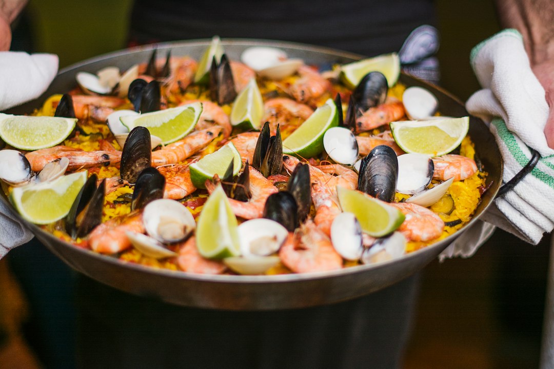 Traditional Spanish paella, illustrating Mediterranean food culture